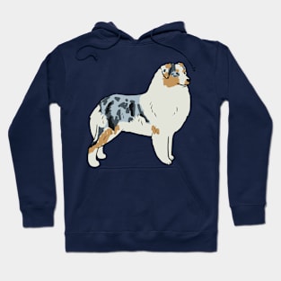 australian shepherd drawing Hoodie